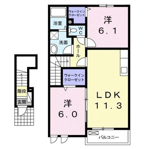 アールコフレ善通寺の間取り