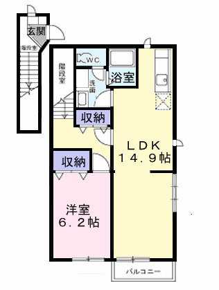 ハイツまる木の間取り