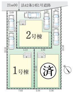 【区画図】 | 【仲介手数料無料！！】日野市東豊田2丁目　新築戸建て（全3棟）2号棟　6999万円