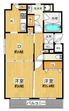 ZioV玉造の間取り