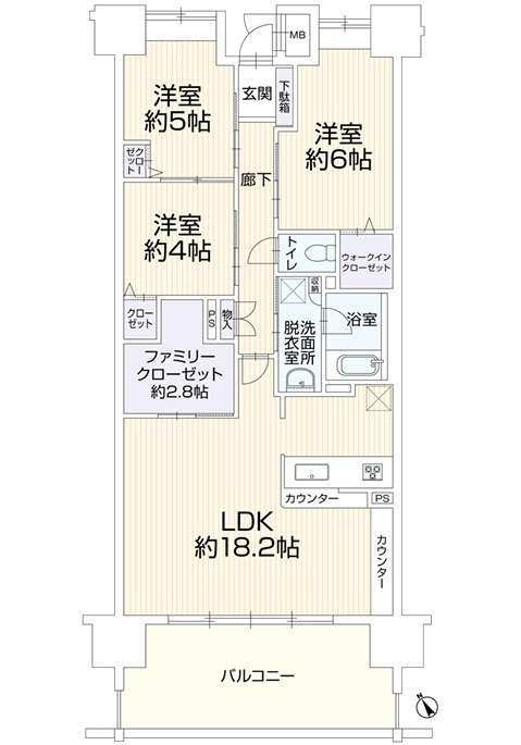 ヴェルディ坂ベイテラス・ウエストの間取り