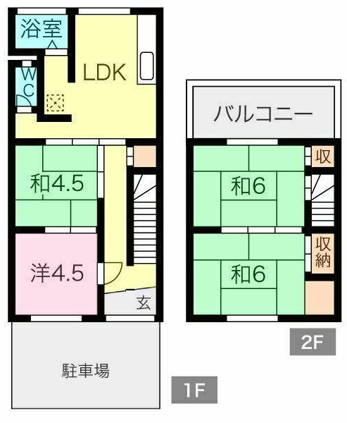 稲沢市平和町上前浪のお家の間取り