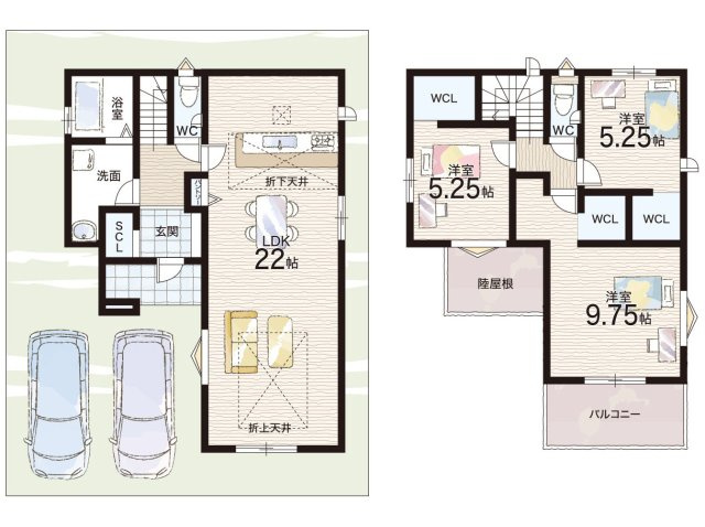 ★大津市下阪本　第5期　新築一戸建ての間取り|4号地