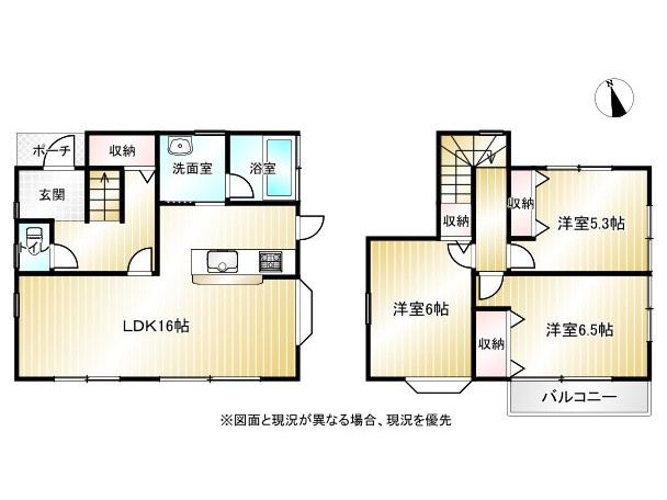 熊谷市大麻生　中古戸建の間取り|図面と現況が異なる場合、現況を優先とします。
