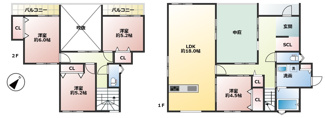 【間取り】 | 筑紫が丘９丁目　新築戸建 | 図面と現況が異なる場合は現況を優先します