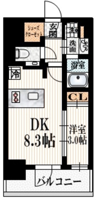 アトラスリベルタ新中野の間取り|★カウンターキッチンの１ＤＫ★