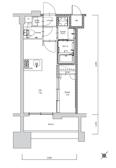 新品家具付きマンション築港本町8B(KaGood福岡)
