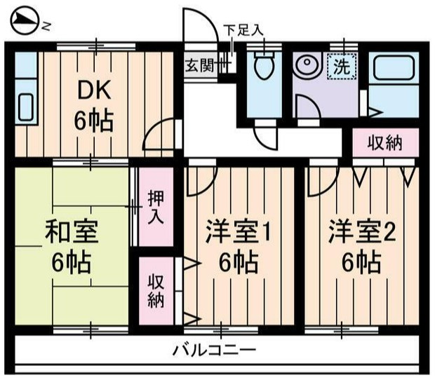 シャトル金山の間取り