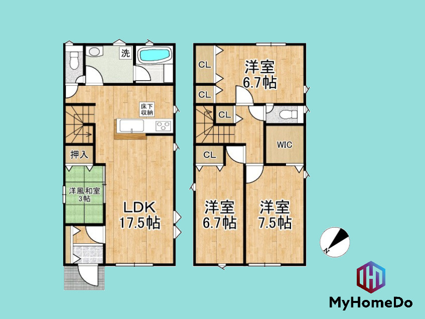 守山区川西1丁目の間取り|図面と現況が異なる場合は現況を優先いたします。