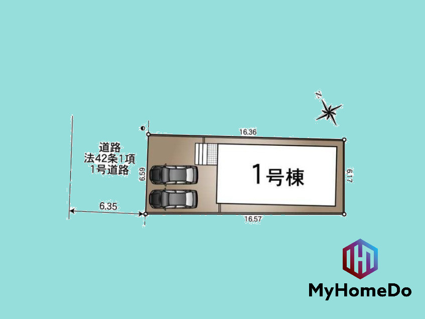 守山区川西1丁目の区画図