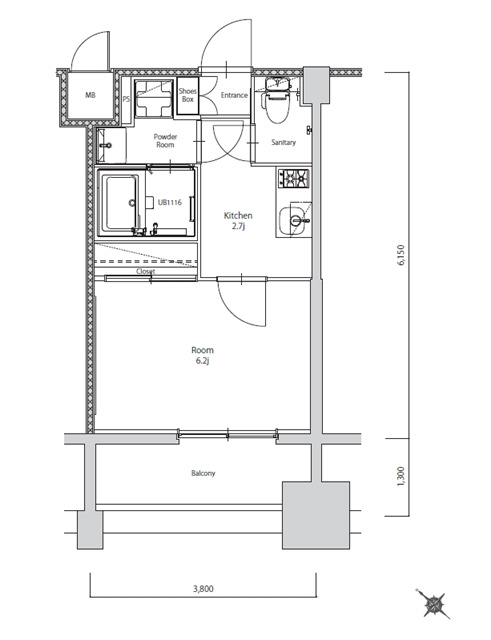 新品家具付きマンション築港本町8B(KaGood福岡)