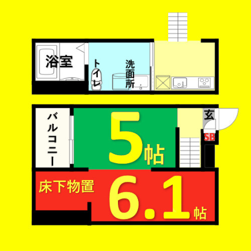 Ciel　Bleu　九重(シエルブルーココノエ　名古屋市賃貸　仲介手数料無料の間取り