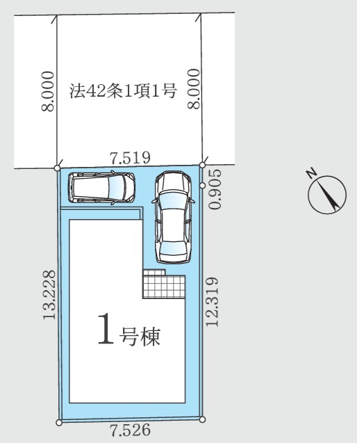 習志野市袖ケ浦１丁目１期の区画図
