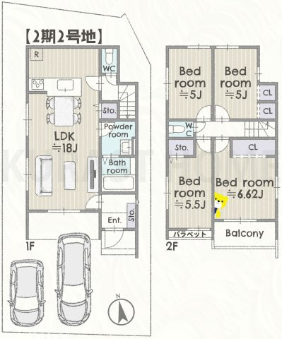 京都市西京区嵐山宮ノ北町　新築戸建の間取り