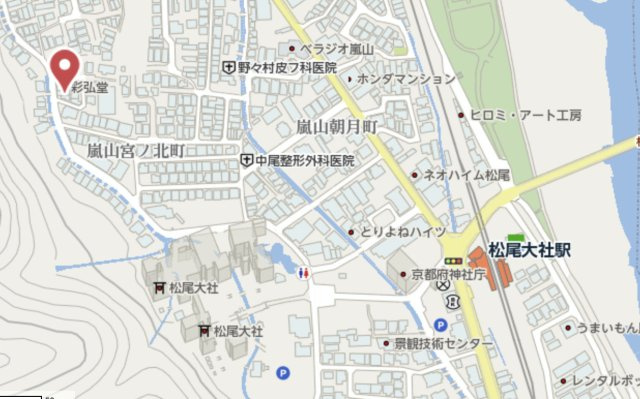 京都市西京区嵐山宮ノ北町　新築戸建の地図