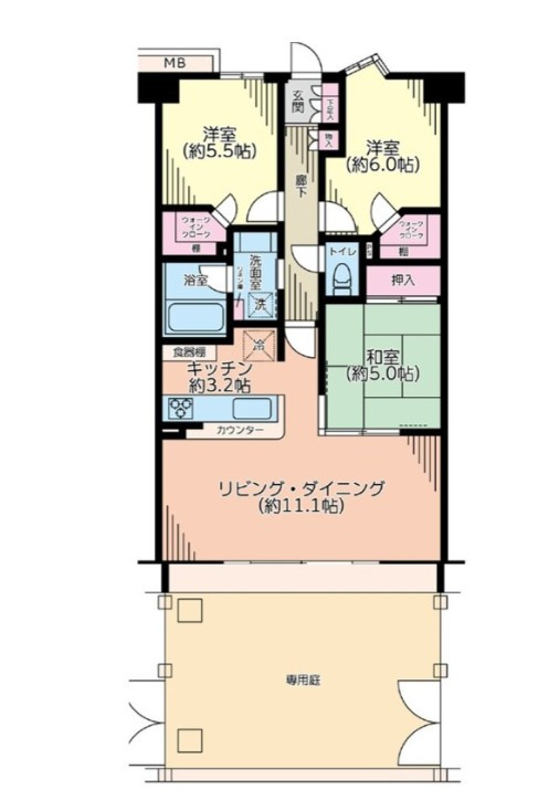 サンクレイドル浮間舟渡の間取り