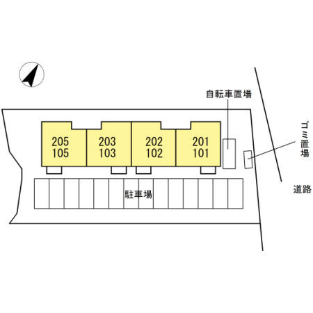栄華セジュール　　　刈谷市近郊の賃貸はクラスホーム刈谷店の区画図