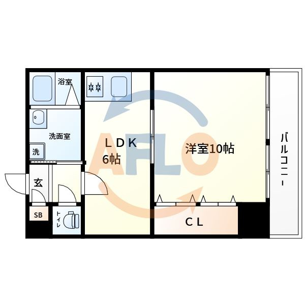 FUKUE BLDの間取り|FUKUE BLD　使い勝手の良い間取り