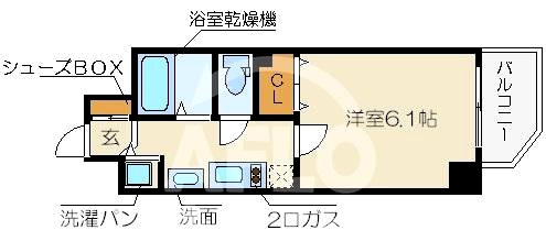 プレサンス中之島公園グラシアの間取り|プレサンス中之島公園グラシア　間取り