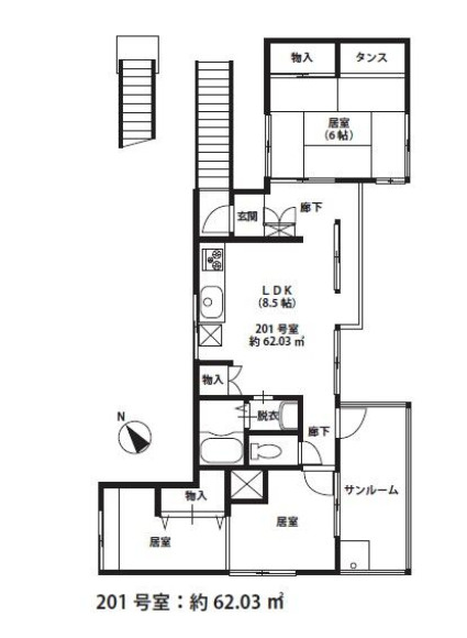 VILLA西ヶ原の間取り