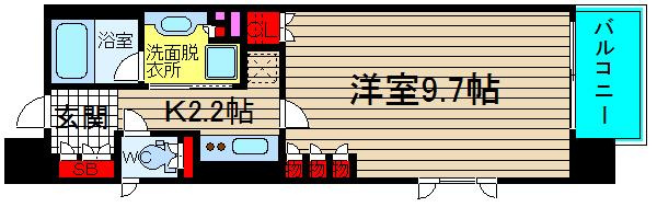 パークアクシス大阪新町の間取り|現状有姿