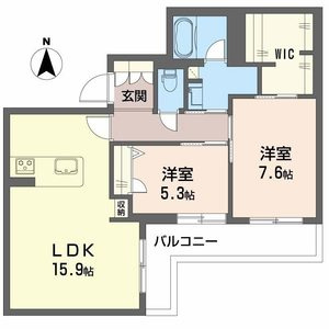 ジェイエイチエスプレミア学園前の間取り