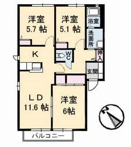 ベルハイツの間取り