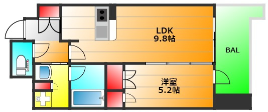 セイワパレス大手前西の間取り|現状有姿