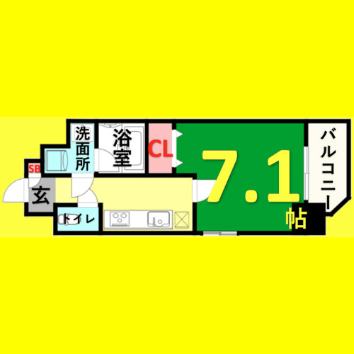 アクアエテルナ泉　名古屋市賃貸　仲介手数料無料の間取り
