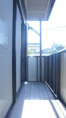 レトアいぶきのバルコニー|外からの目が気にならないバルコニーで洗濯物が干せます
