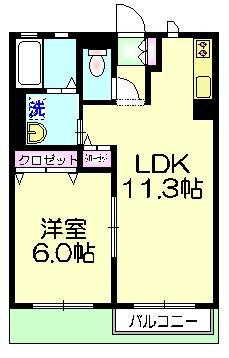 コージィコート　Ａ棟の間取り|★人気の１LDKタイプ★