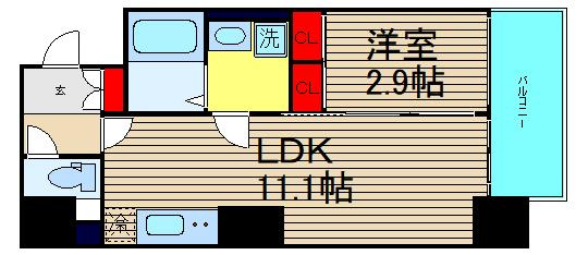 エムコート新町の間取り
