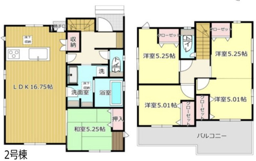 白岡市小久喜　新築戸建　全2棟　2号棟の画像