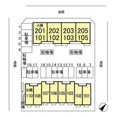 クリアシーズンズ　Ｂの区画図