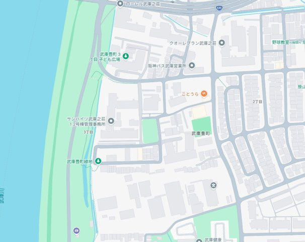 尼崎市武庫豊町　新築一戸建ての地図