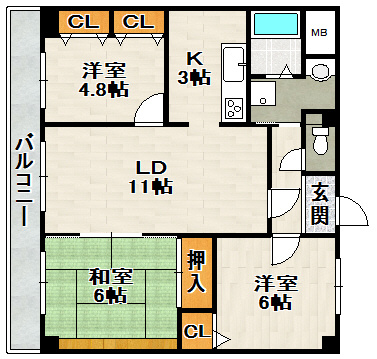 ル・シエル宝塚の間取り