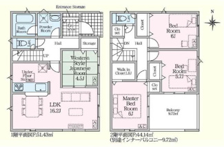 【間取り】 | 岐南町薬師寺新築建売全3棟！お車並列4台可能！広々インナーバルコニーのあるお家！ | 岐南町薬師寺新築建売全3棟！お車並列4台可能！広々インナーバルコニーのあるお家！