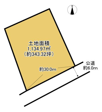 奈良市登美ヶ丘１丁目の土地図|建築条件ございません。