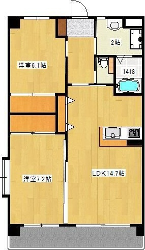 キャッスル上野　1番館の間取り