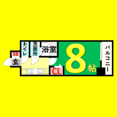 ParkBear大須　名古屋市賃貸　仲介手数料無料の間取り