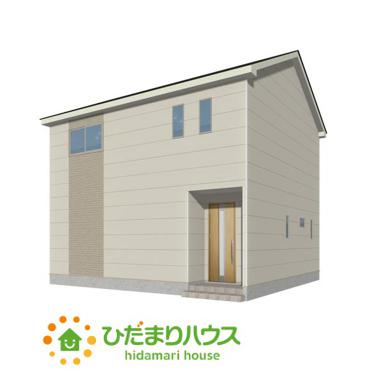 【完成予想図】 | 東海村村松第6　新築戸建　2号棟 | 優しい色合いのコントラストが印象的な外観になっております