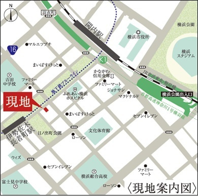 ＫＤＸレジデンス横浜関内の地図