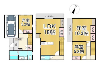 【間取り】 | 川西市出在家町6の11　新築一戸建て
