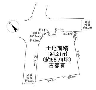 【土地図】 | 川西市萩原台西1丁目339　建築条件無土地