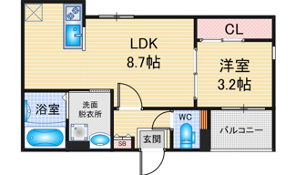 【間取り】 | ハーモニーテラス呼続Ⅳ | 略図の為、現状優先