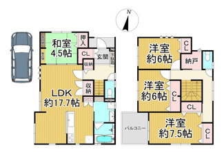 【間取り】 | 川西市新田1丁目12の19　中古一戸建て