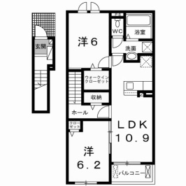 デュオブライト　Ⅱの間取り