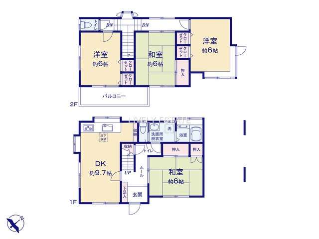越谷市大沢 中古戸建の間取り