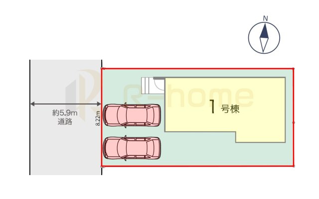 牛久市刈谷町1丁目1期　新築戸建て　1号棟の区画図|大きなお買い物だからこそ、メリット・デメリットを伝えさせて頂きます。
R-homeにお任せください♪
