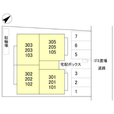 D-PLACE良野の駐車場